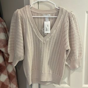 Purchased at Evereve! This is truly adorable with the puff sleeve!